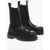 Bottega Veneta Carrion Sole Leather Chelsea Booties Black