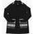 Burberry Kids Cashmere Niko Coat With Logoed Wool Trims Black