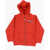 Diesel Red Tag Brushed Cotton Sadonz Sweatshirt With Hood And Zip C Red