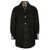 5 Progress 5 Progress Embroidered Wool Blend Coat Black