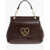 Moschino Love Faux Leather Bag With Golden Details And Removable Shou Brown