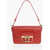 Moschino Love Faux Leather Bag With Golden Details And Removable Shou Red