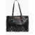 Moschino Love Faux Leather Shoulder Bag With Ruffe Details Black