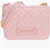 Moschino Love Quilted Faux Leather Metallic Effect Shoulder Bag With Pink
