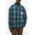 Vetements Vtmnts Padded Barcode Shirt With Check Pattern Blue