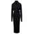 Balenciaga Maxi Black Wrap Dress with Waist Belt in Silk Woman BLACK