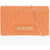 Moschino Love Quilted Faux Leather Bag With Chain Shoulder Strap Orange