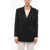 Dolce & Gabbana Tech-Gabardine Double-Breasted Blazer With Satin Peak Lapel Black