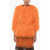 ALABAMA MUSE Eco-Fur Ross Coat With Back Bow Orange