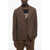 4SDESIGNS 2-2 Textured Tweed 2-Buttons Bar Blazer With Patch Pockets Brown