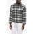 Destin 3 Pockets Wool Blend Martine Wooy Shirt With Drawstring Black & White