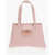 Moschino Love 3 Compartment Faux Leather Tote Bag Pink