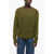 RAMAEL Crew Neck Distressed Mohair Blend Pullover Military Green