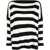 DANIELA GREGIS Daniela Gregis Striped Wool Boatneck Sweater Black