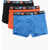 Nike Embroidered Solid Color 3 Pairs Of Boxers Set Orange