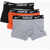 Nike Solid Color 3 Pairs Of Boxer Set With Logoed Band At The Wai Orange