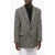 AMI ALEXANDRE MATTIUSSI Wool Tweed Coat With Pied-De-Poule Pattern Black & White