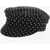 RUSLAN BAGINSKIY All-Over Rhinestone- Embellished Wool Baker Boy Hat Black