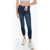 FRAME Skinny Fit Jeans With Golden Button 13Cm Blue