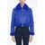STAND STUDIO Eco-Leather Lorelle Biker Jacket With Eco-Shearling Edges Blue