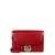 Gucci GUCCI GG RING LEATHER MINI SHOULDER BAG RED
