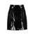 Versace Versace Faux Leather Mini Skirt BLACK