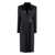 Givenchy GIVENCHY ASYMMETRIC FASTENING WOOL COAT BLACK