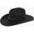 RUSLAN BAGINSKIY Solid Color Cowboy Hat With Removable Cord Black