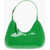 BY FAR Patent Leather Baby Amber Mini Shoulder Bag Green