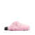 MSGM MSGM logo-patch brushed leather mules PINK