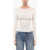 Lanvin Ribbed Cashmere Blend Sweater White