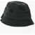 Marcelo Burlon Starter Black Label Solid Color Bucket Hat With Embossed Log Black