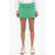 REINA OLGA Drawstring Waist Cotton Serena Tennis Miniskirt Green