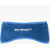 Off-White Solid Color Fleeced Headband With Printed Logo Blue