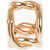 Bottega Veneta Golden Silver Ring Gold
