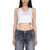DSQUARED2 Crop Top With Logo WHITE