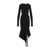 THE ATTICO The Attico Longuette Midi Dress Clothing BLACK