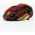 MARINE SERRE Tartan Motif Wool Flat Hat Red