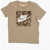 Nike Solid Color Crew-Neck T-Shirt With Printed Logo Beige