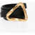 Bottega Veneta Slim Fit Leather Belt With Golden Buckle 20Mm Black