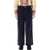 BODE Bode Wide Leg Snap Trousers MIDNIGHT NAVY