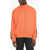 Heron Preston Standing Collar Zip-Ip Sweatshirt With Contrast Logoed Bands Orange