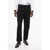 424 Wool Slim Fit Single-Pleated Pants With Ankle Zip Black
