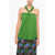 Loewe Crepe Top With Twisted Knot Green