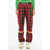 Palm Angels Gingham Checked Buffalo Sweatpants With Logoed Elastic Waist Multicolor