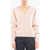 RAMAEL Cashmere V-Neckline Sweater With Cut Out Detailing Pink