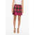 ANDERSSON BELL Tweed Blair Mini Skirt With Pleated Detail Pink