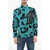 Billionaire Boys Club Mock Neck Leopard Pile Sweatshirt With Frontal Zip Light Blue