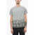CORNELIANI Id Crew Neck Stretch Cotton T-Shirt With Velour Print Gray