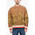 Palm Angels Wool Pullover With Flame Pattern Brown